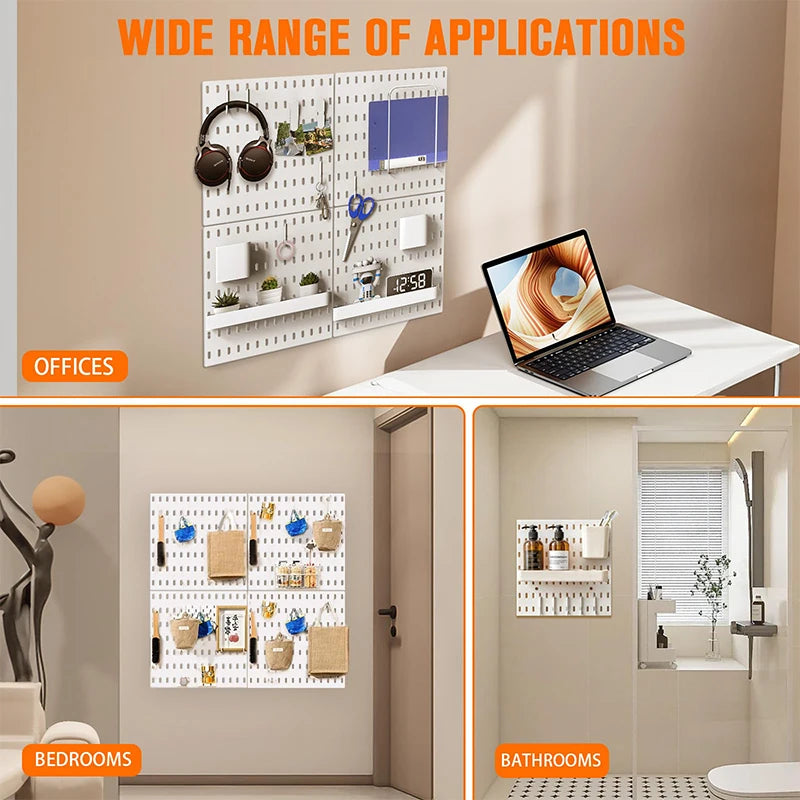 DIY Wall Pegboard Kit Wall Shelf Display Organizer Panel