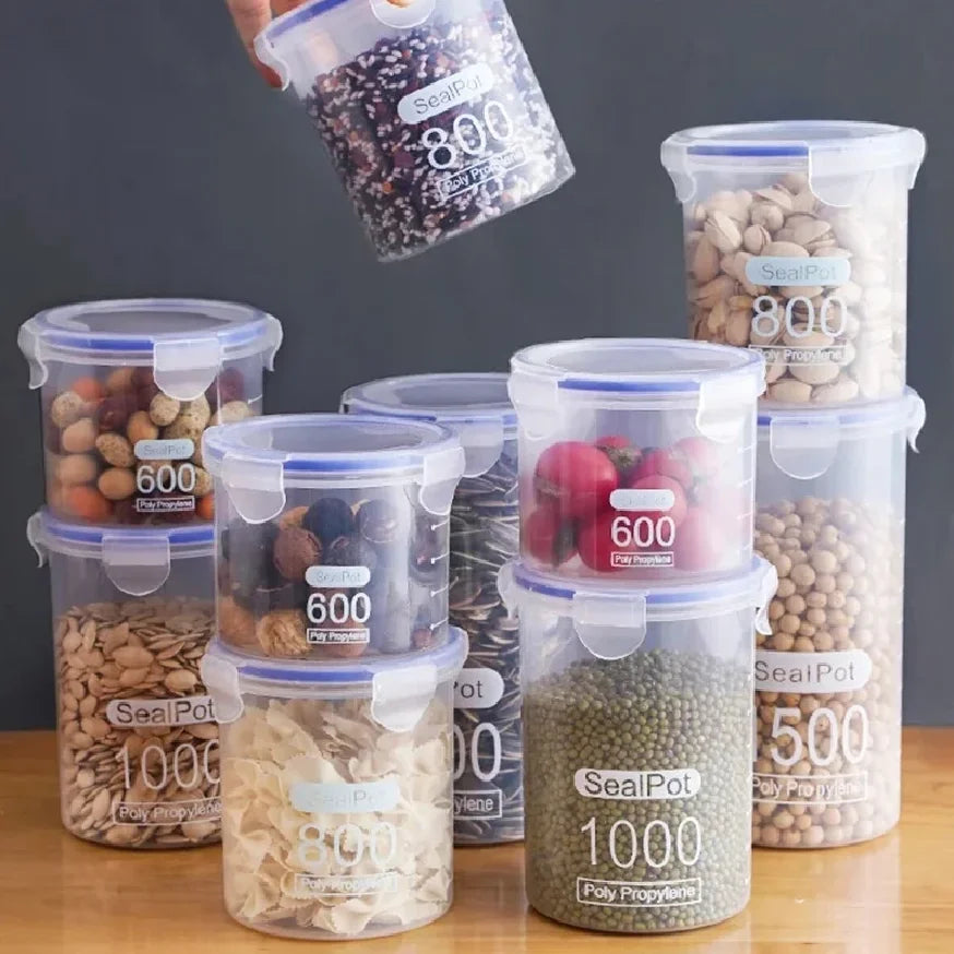 Large Airtight Grain Storage Container Plastic Kitchen Food Storage Jar Secondary image