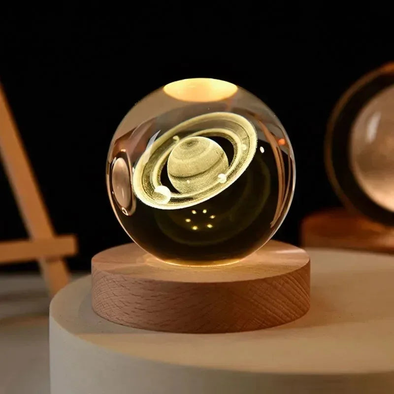 3D Solar System Crystal Ball LED Decoration Lamp