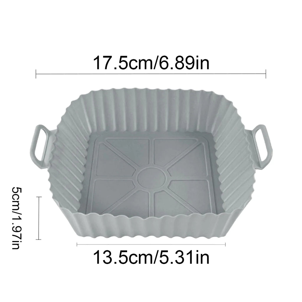 Air Fryer Silicone Liners Reusable Non-Stick Basket & Pizza Baking Tray
