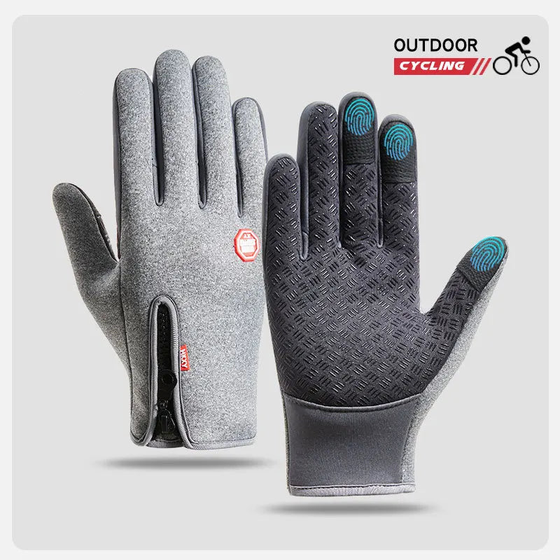 Winter Cycling Gloves Men Women Thermal Waterproof Touchscreen Warm