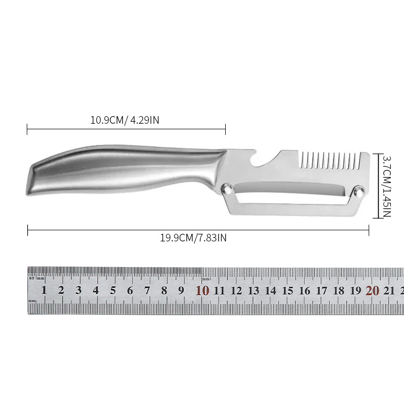 Multifunctional 3-in-1 Stainless Steel Peeler – Slicer & Shredder Tool
