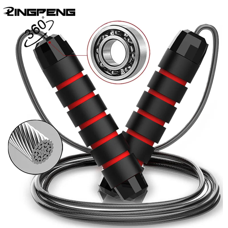 Ball Bearing Speed Jump Rope Foam Handle Tangle-Free Fitness Main image