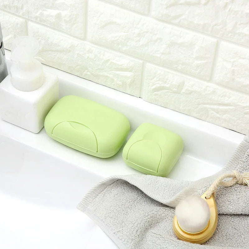Portable Travel Soap Box – Covered Waterproof Soap Holder for Bathroom & Trips