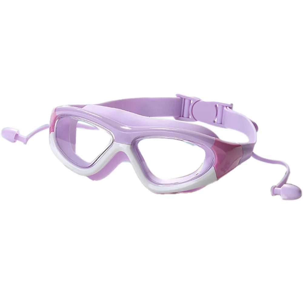 Kids Swimming Goggles Anti-Fog Waterproof Large Frame