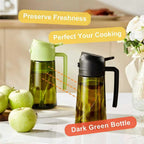 2-in-1 Olive Oil Sprayer Bottle Spray & Pour 470ML Glass Dispenser