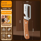 Stainless Steel Peeler with Wooden Handle Fruit & Vegetable Peeling Tool
