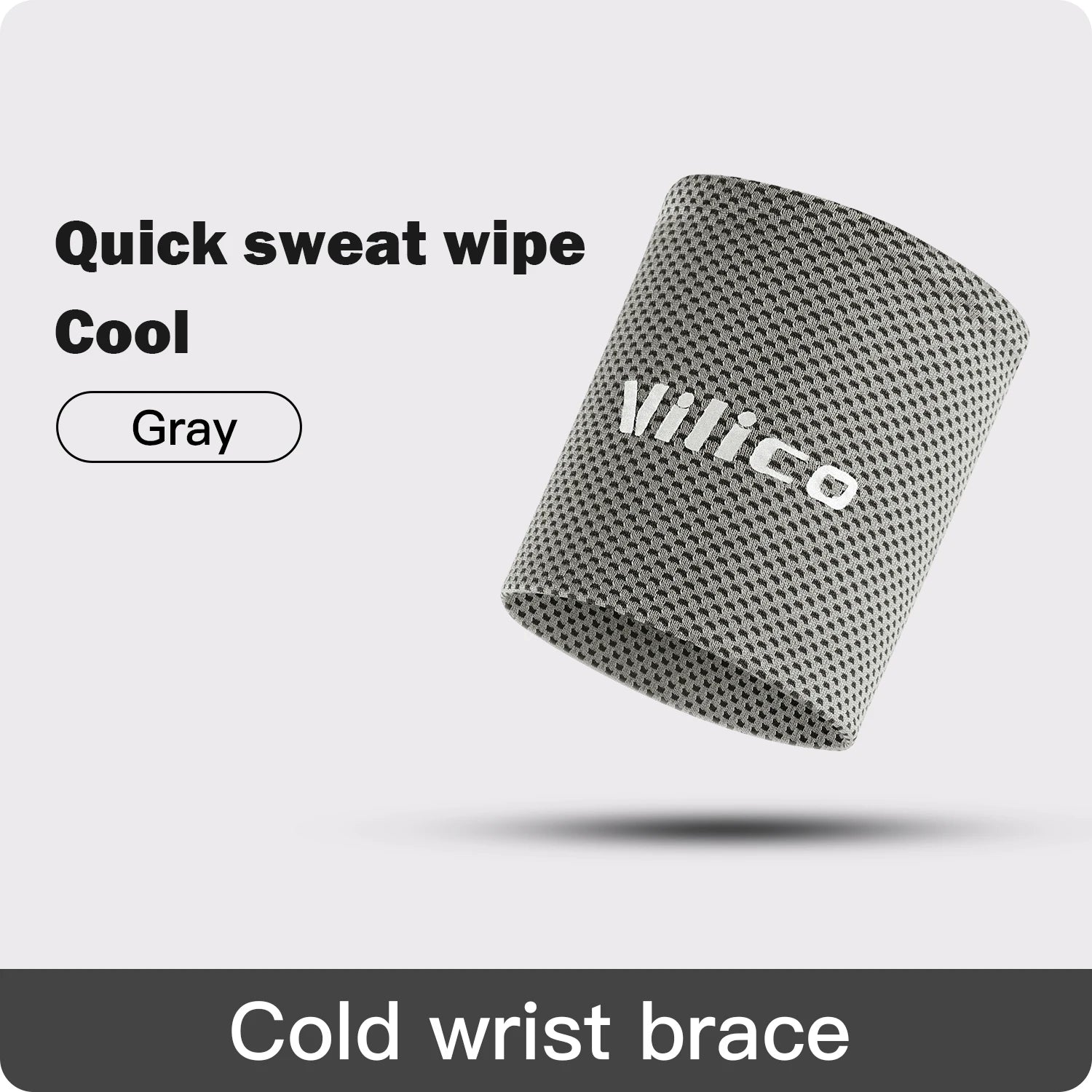 Ice Cooling Wrist Sweatband for Gym, Volleyball & Sports Support