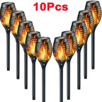 Solar Flame Torch Lights Waterproof Garden Décor