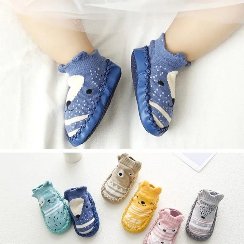 Baby Socks Slippers Rubber Sole Anti-Slip Indoor Shoes for Toddlers Secondary image
