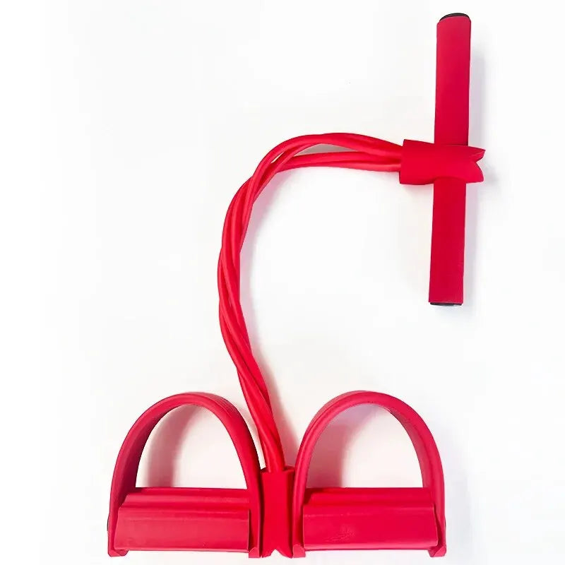 Pedal Resistance Bands 4 Tube Fitness Tensioner for Home Workout