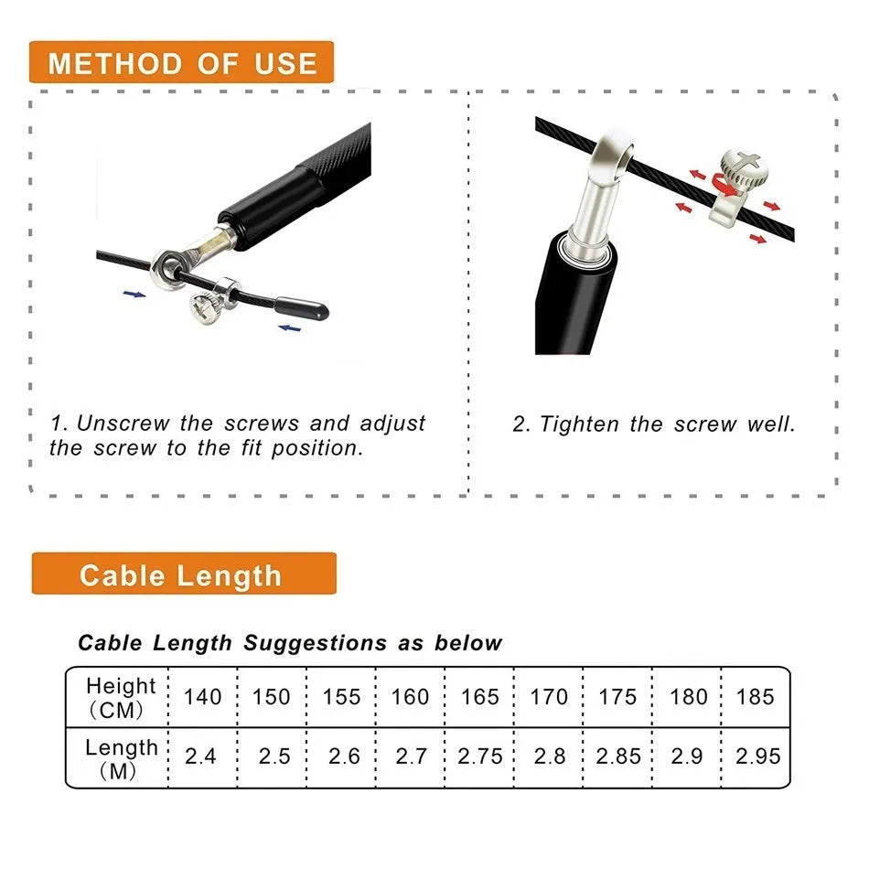 Speed Bearing Skipping Rope CrossFit Boxing MMA Fitness Workout