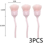 Flower Nail Brush Rose Shape Manicure Brush for Nail Art Cleaning