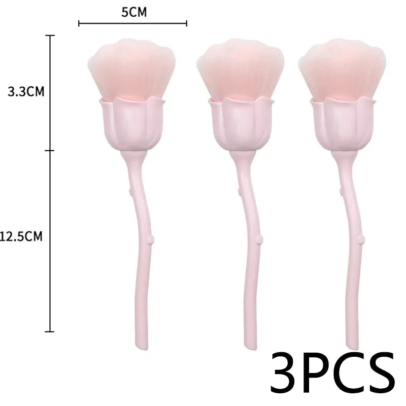 Flower Nail Brush Rose Shape Manicure Brush for Nail Art Cleaning