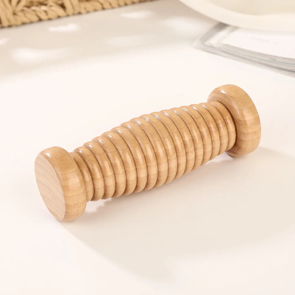 Wooden Foot Roller Massager for Plantar Fascia & Relaxation