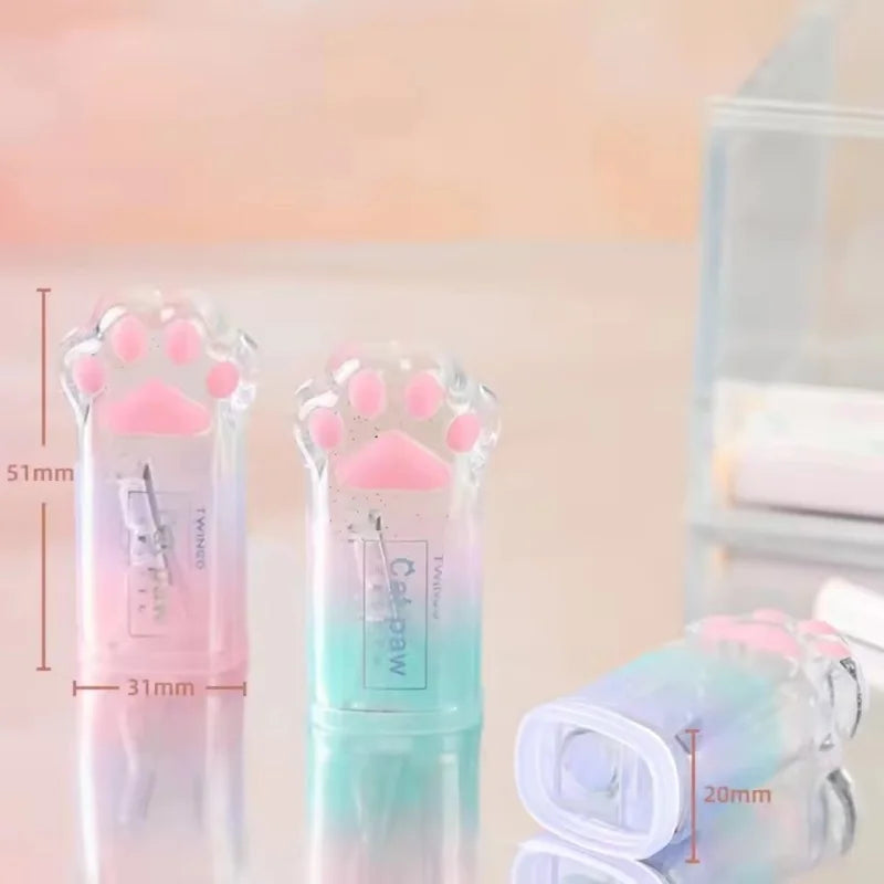 Cute Cat Paw Pencil Sharpener Gradient Color Stationery