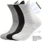 Men’s Compression Socks 3 Pairs Breathable Cycling Basketball