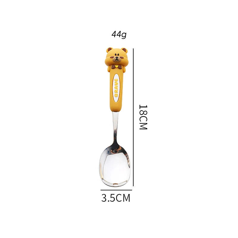 Cute Animal Stainless Steel Spoon – Panda Rabbit Bear Coffee Dessert Spoon