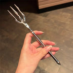 Stainless Steel Trident Fork Sea God Fruit & Dessert Pick Gift