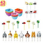Mini Animal Fruit Fork Picks for Kids Bento Lunch Box Decoration Set