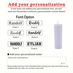 Personalized Football Water Bottle with Straw for Kids