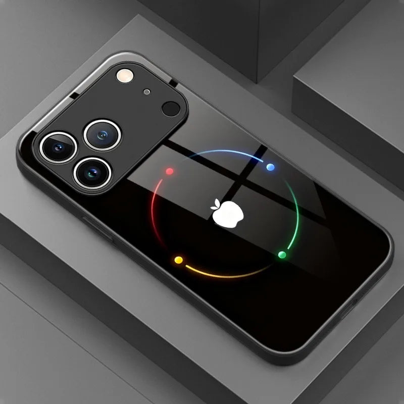 Colorful Tempered Glass iPhone Case | Stylish Protective Cover Main image