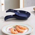 Large Ceramic Spoon Rest Heat-Resistant Holder