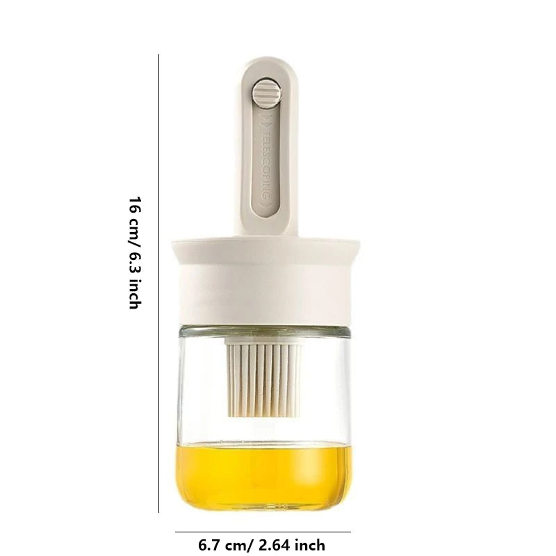 Oil Dispenser Bottle with Silicone Brush Kitchen Cooking Tool