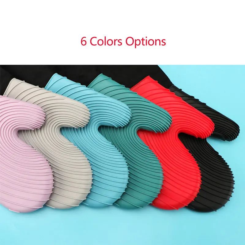 Silicone Oven Mitt Set – Waterproof Heat-Resistant Kitchen Gloves Secondary image