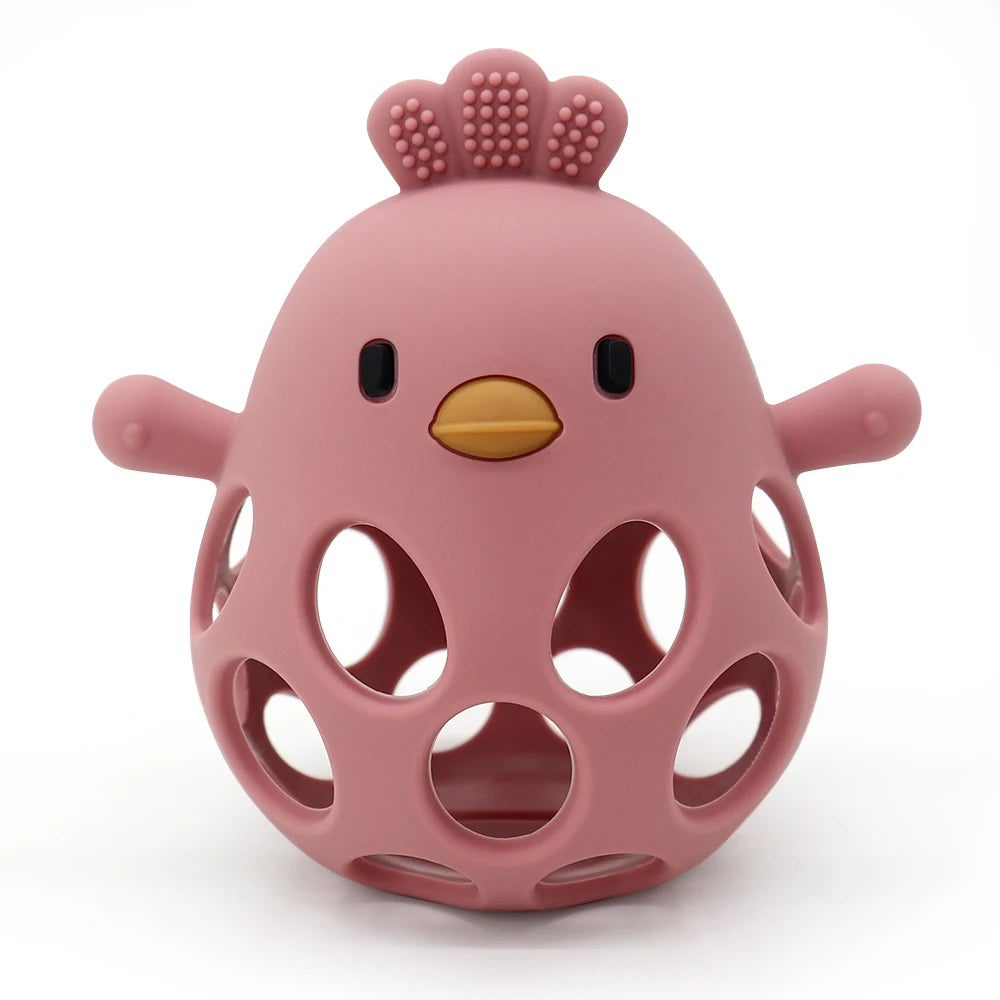 Cartoon Chick Silicone Baby Teether BPA Free Toy