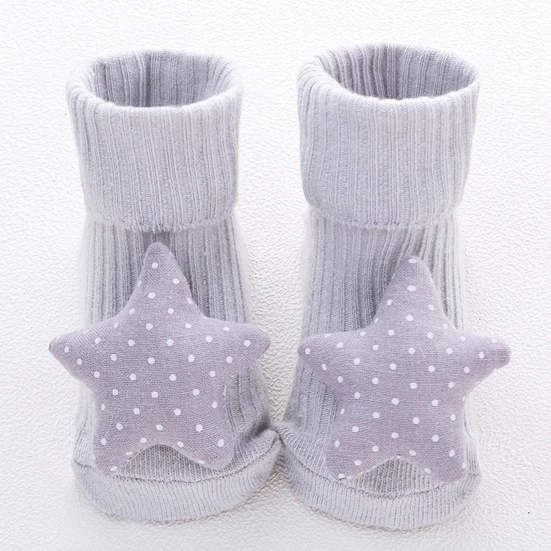 Baby Anti-Slip Socks UK – Cute Bow & Lion Toddler Slippers Secondary image
