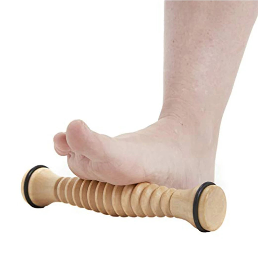 Wooden Foot Roller Massager for Plantar Fasciitis & Stress Relief