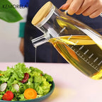 KEMORELA Glass Olive Oil Bottle Leak-Proof Kitchen Oil Dispenser