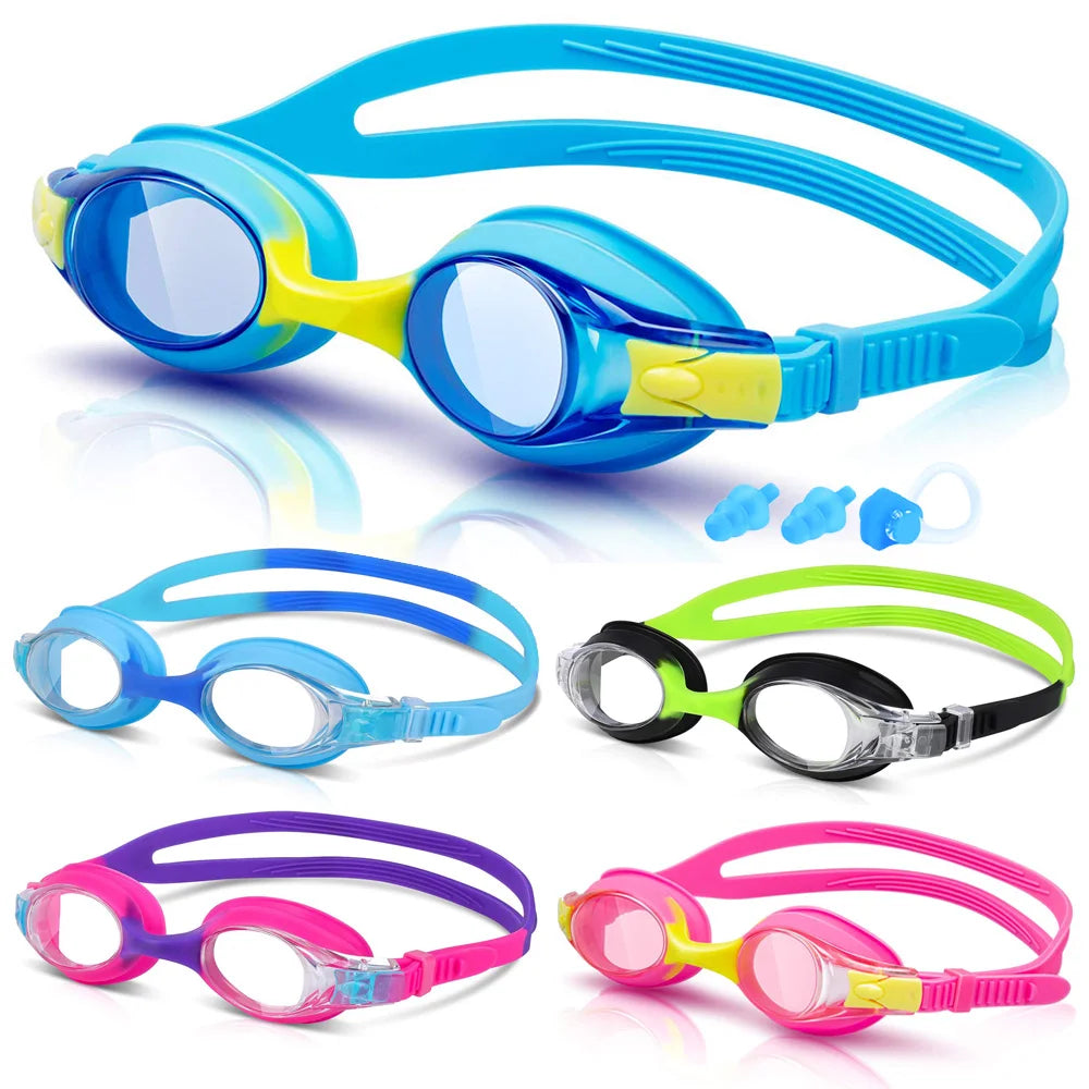 Kids Swimming Goggles Anti-Fog UV Protection Ages 3-14