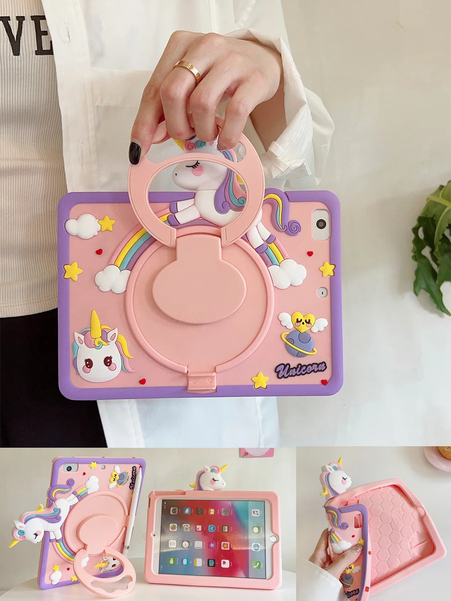 Cartoon Horse iPad Case A19 A16 12th 10th Air 4 5 Pro 11 Cover