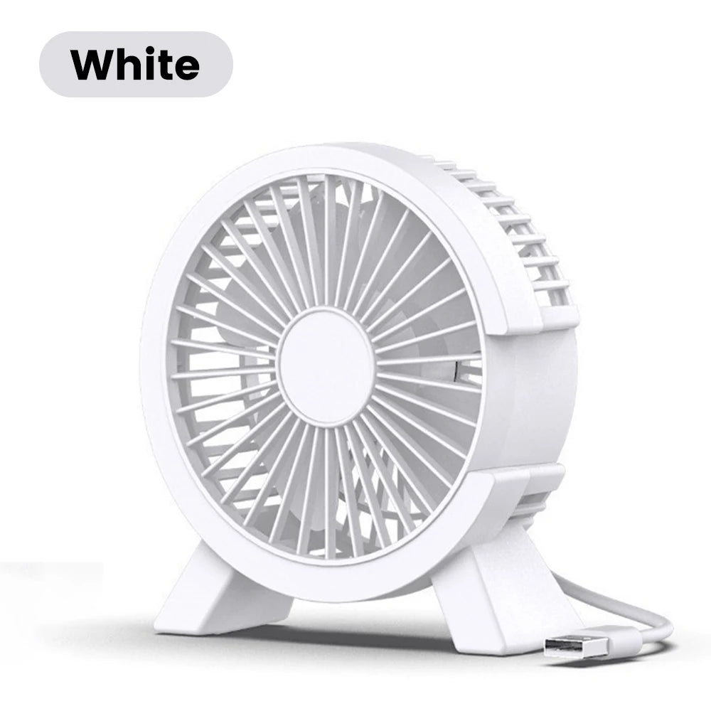 Mini USB Rechargeable Table Fan Portable Desk Fan