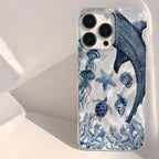 Ocean Shark Whale Shockproof Case for iPhone 17 16 15 14 13 Pro Max