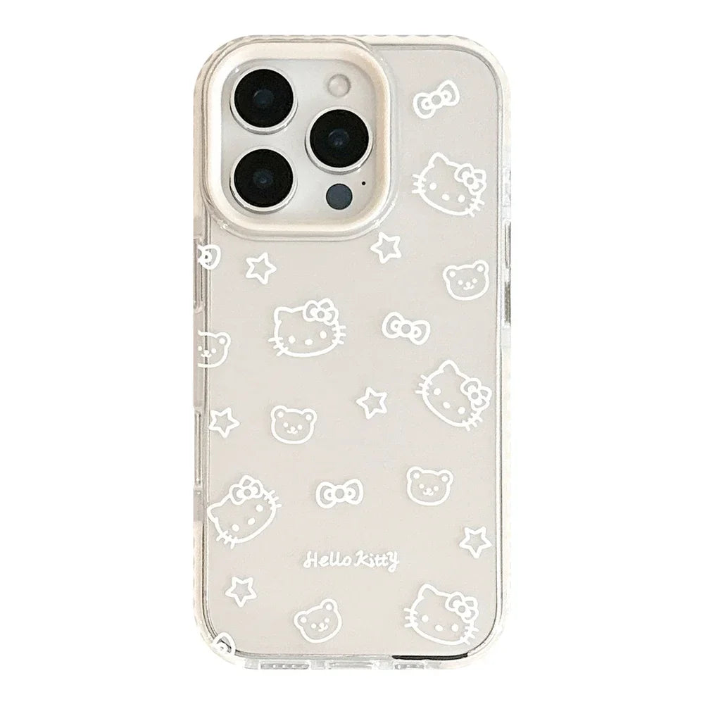 Cute Hello Kitty Transparent iPhone Case