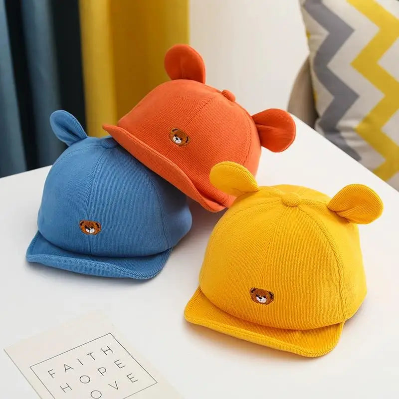 Cartoon Bear Baby Cap UK Cute Kids Baseball Sun Hat