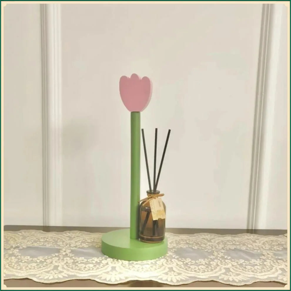 Tulip Wood Paper Towel Holder