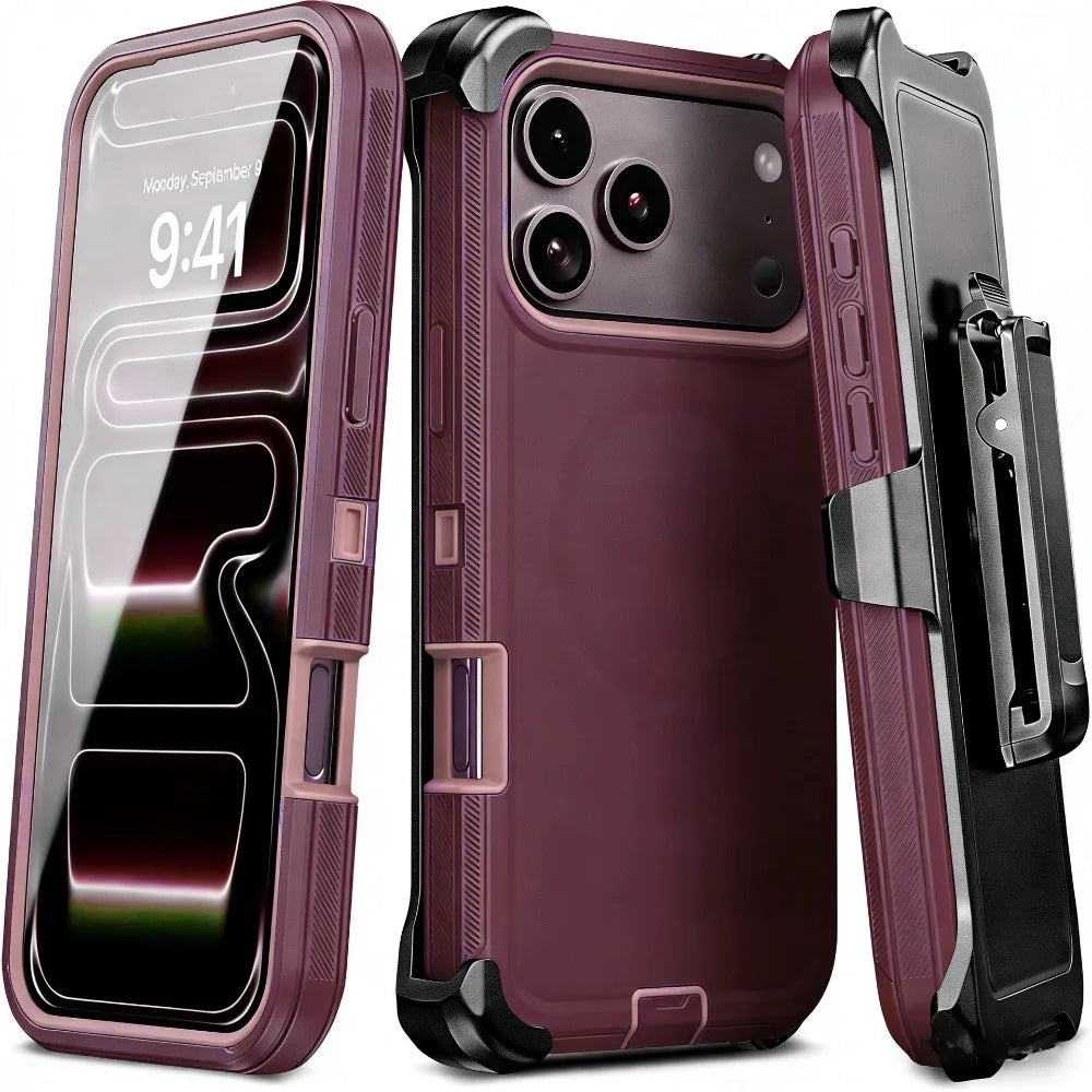 Shockproof iPhone Case – Dual Layer Armour Belt Clip