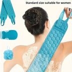 3pcs Exfoliating Bath Towels Set Scrubber Soft Wash Cloth Glove Loofah