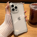 Luxury Clear Shockproof Case for iPhone 17 16 15 14 13 12 11 Pro Max