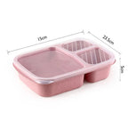 Eco-Friendly Wheat Straw Lunch Box Portable Compartment Food Storage Box