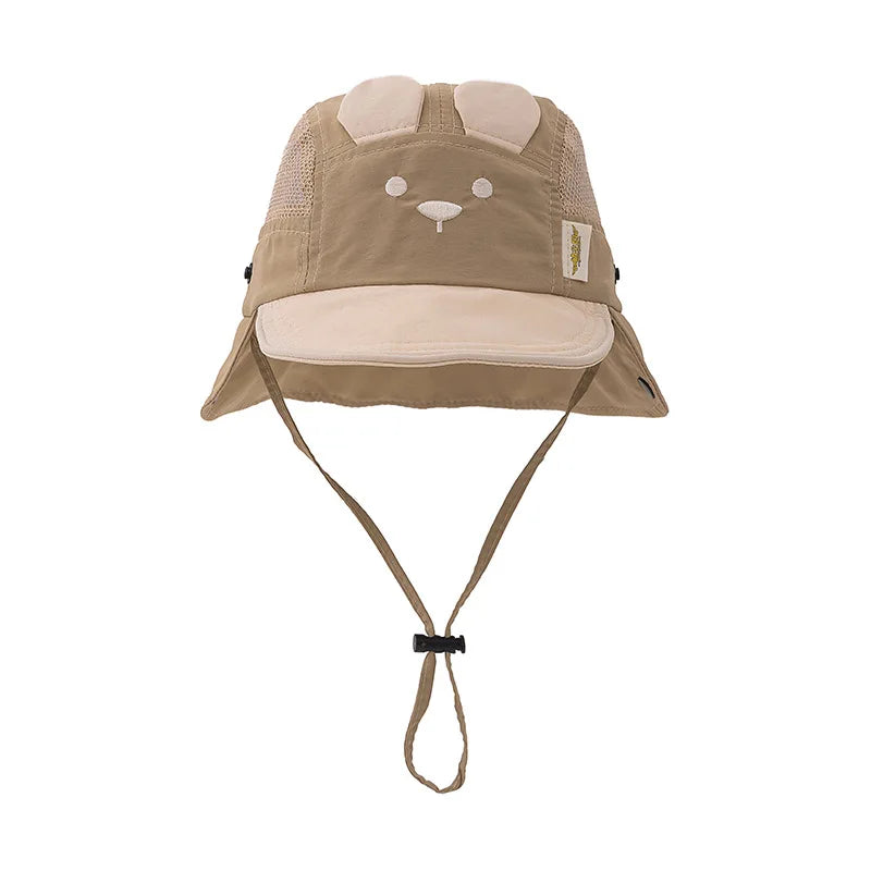 Cartoon Bear Baby Fisherman Hat UK Quick Dry Kids Sun Hat