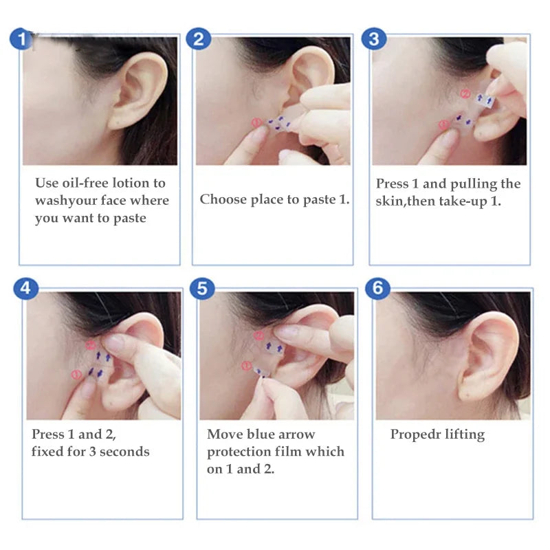 Invisible V Shape Face Lifting Tape Instant Wrinkle and Sagging Lift