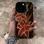 Lily Flower Painting Case for iPhone 11 12 13 14 15 16 17 Pro Max