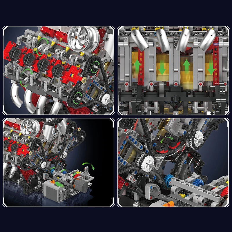 F488 Supercar V8 Engine Building Block