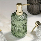 400ML Clear Glass Soap Dispenser Refillable Hand Wash & Sanitizer Bottle