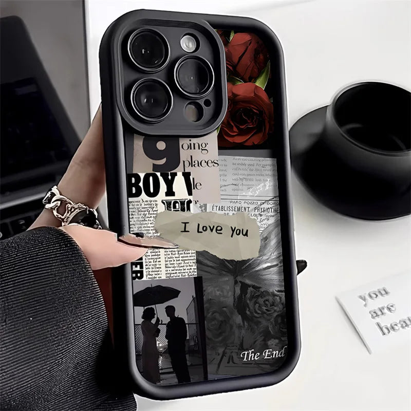 Graffiti Silicone Case for iPhone 16 15 14 13 12 11 Pro Max